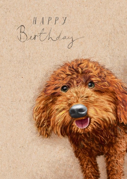 Cute Birthday Card - Dog - Illustration created by Great British Card Company