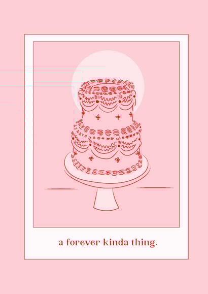 A sweet wedding card - cake and love created by Lauren Sheridan