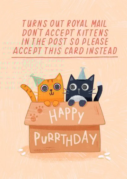 Cute Birthday Card - Kittens created by Pilea Press