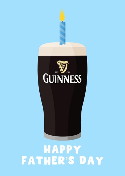 Fun Father's Day Card - Guinness - Candle created by Pink Peach Cards