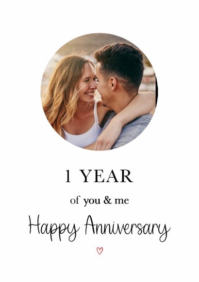 Classic Anniversary Card - 1st - You And Me created by Kalm Lettering