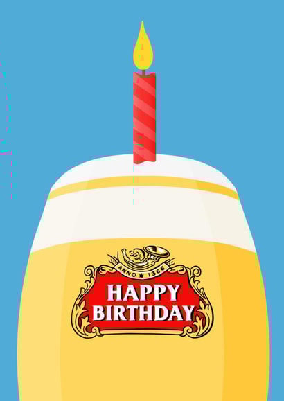 Fun Birthday Card - Stella Artois - For Him created by Pink Peach Cards