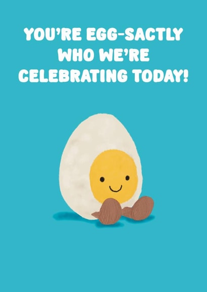 Cute Birthday Card - Jellycat - Boiled Egg created by Choo Choo 