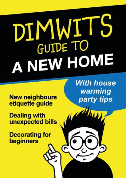 Funny New Home Card - Dimwits Guide To New Home - Book created by Paul Stevens