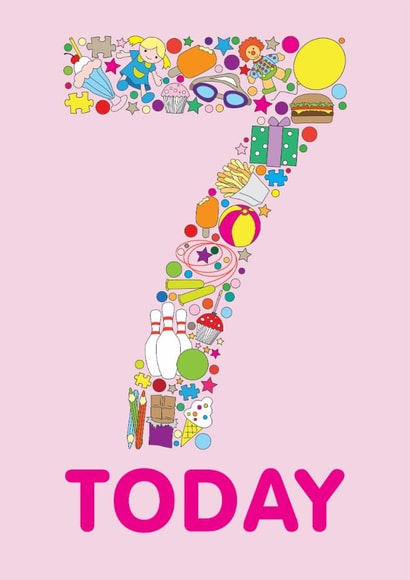 Classic Birthday Card - 7th - Toys created by mrs L cards