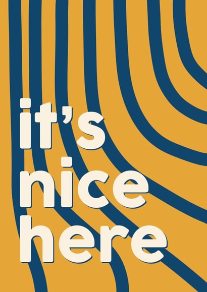 Arty New Home Card - It's Nice Here created by Sweetlove Press