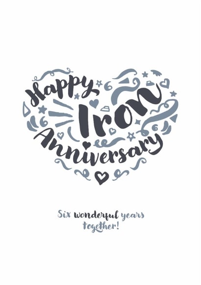 Classic Iron Anniversary card - for your significant other or a special couple created by Fatchair Print