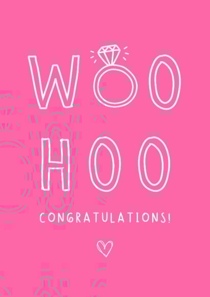 Fun Engagement Card - Woo Hoo - Ring created by Spark and Wild