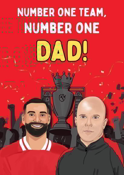 Liverpool Father's Day Card - Number One Team - Number One Dad! created by Original Fox Cards