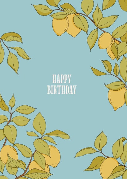 Pretty Lemons Summer Birthday Card - Fruity Happy Birthday created by Lately Studio