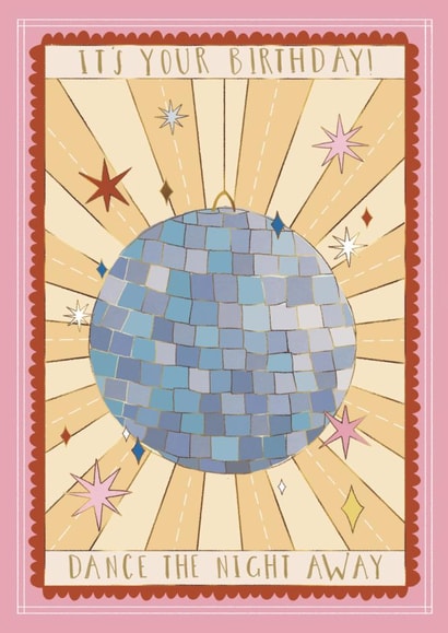 Pretty Birthday Card - Disco Ball created by Great British Card Company