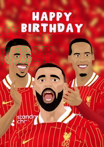 Liverpool Birthday Card - Premier League Champions - Players created by Pink Peach Cards