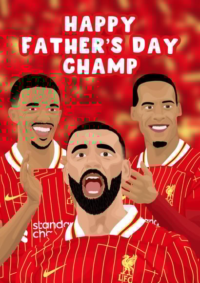 Liverpool Father's Day Card - Premier League Champions - Champ created by Pink Peach Cards