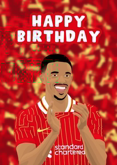 LFC Birthday Card - Premier League Champions - Trent Alexander-Arnold created by Pink Peach Cards