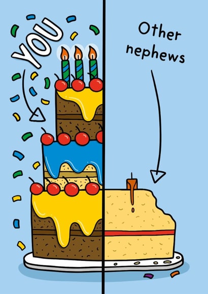 Funny Birthday Card - You Versus Other Nephews created by TeePee Creations