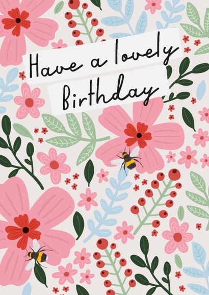 Classic Birthday Card - Pretty Florals created by Rebecca Grantham