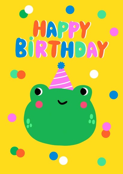 Cure Birthday Card - Party Frog created by little star piggy
