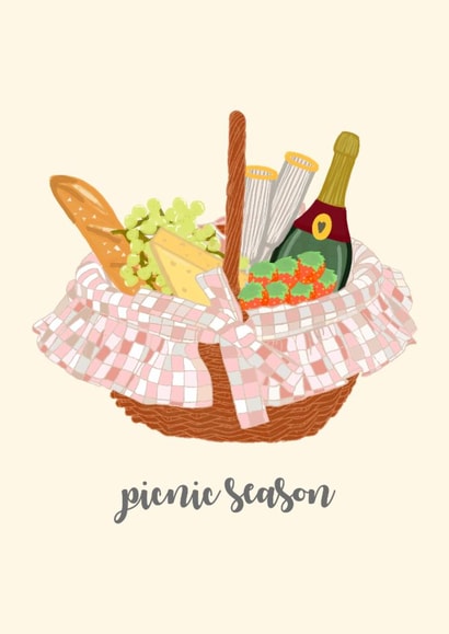 Cute Whimsical Summer/Spring Picnic Food Hamper Basket created by Amber Pigram