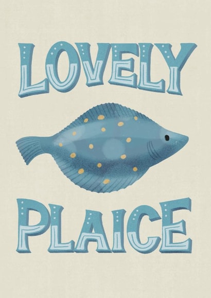 Cute New Home Card - Fish Pun - Lovely Plaice created by Silky Rose Design