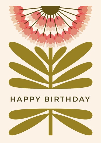 Arty Birthday Card - Retro Flower created by Taya Cosgrove