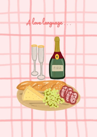 Fun Anniversary Card - A Love Language - Food created by Amber Pigram