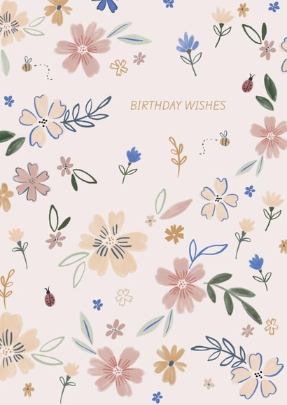 Pretty Birthday Card - For Her - Flowers created by Laura Pantony
