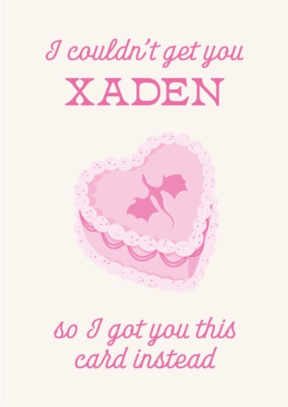 Funny Birthday Card - Fourth Wing - Xaden created by Good Girls Book Club