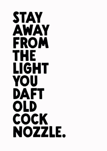 Funny Birthday Card - Cock Nozzle created by The Buddy Fernandez Card Co.