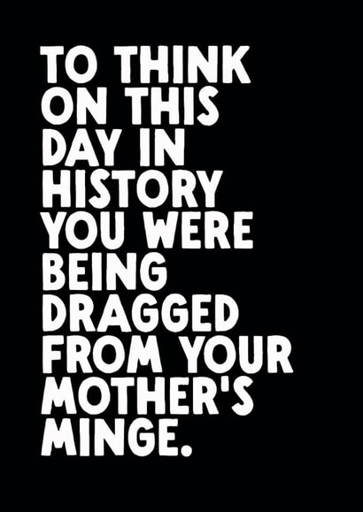 Funny Birthday Card - On This Day created by The Buddy Fernandez Card Co.