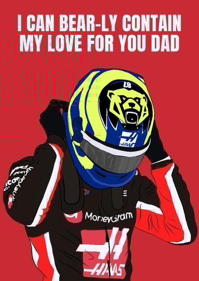 Punny Father's Day Card - Formula One - Ollie Bearman created by DanAllen20