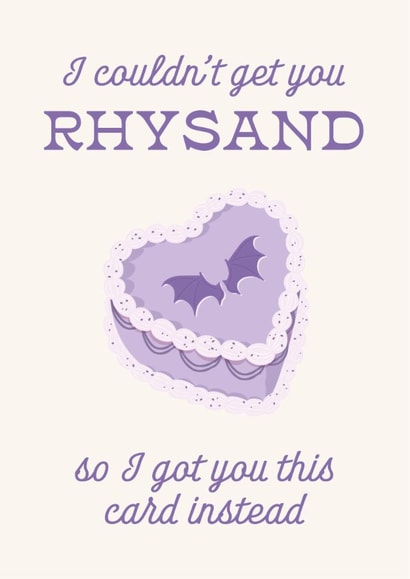 Funny Birthday Card - ACOTAR - Rhysand created by Good Girls Book Club