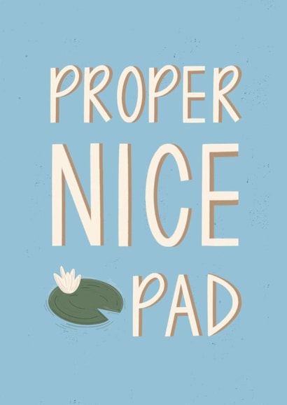 Punny New Home Card - Proper Nice Pad - Lily Pad created by Muses & May