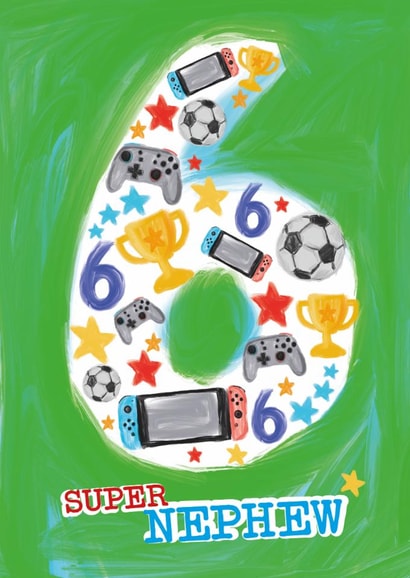 Classic Birthday Card - 6th - Super Nephew created by Rulu
