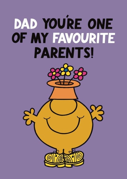 Funny Father's Day Card - One Of My Favourite Parents - Mr.Men created by Mr. Men