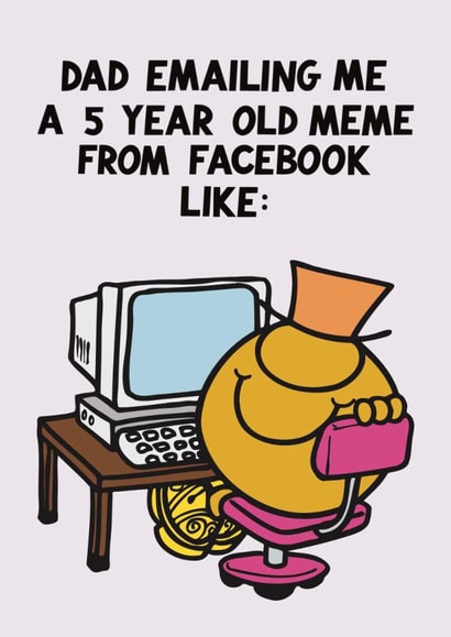 Funny Father's Day Card - Facebook - Mr Men created by Mr. Men