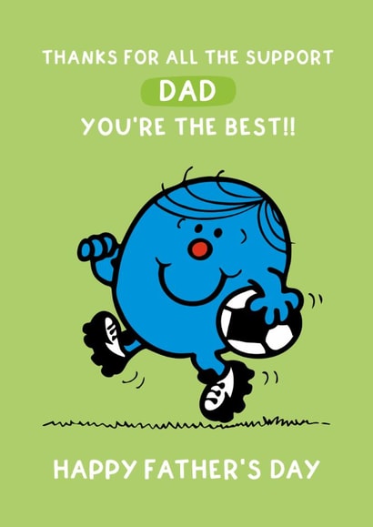 Cute Father’s Day Card – Football Dad – Mr. Men created by Mr. Men