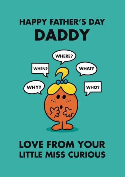 Cute Father’s Day Card - Little Miss Curious - Mr. Men created by Mr. Men