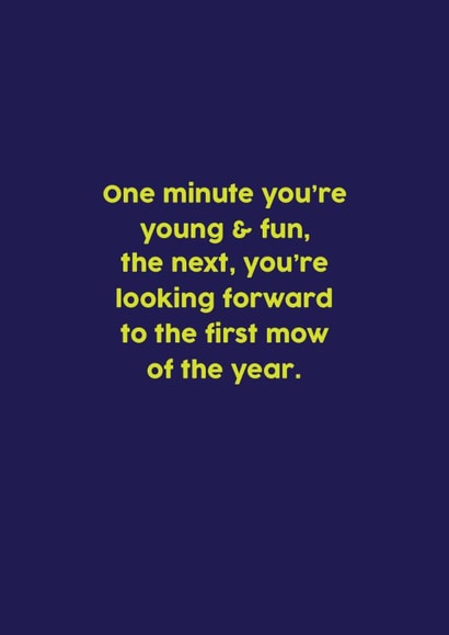 Funny Birthday Card - Lawn Mowing created by Sweetlove Press