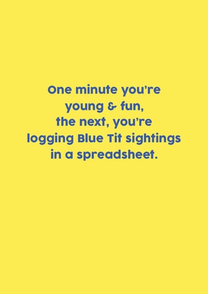 Funny Birthday Card - Bird Watching created by Sweetlove Press