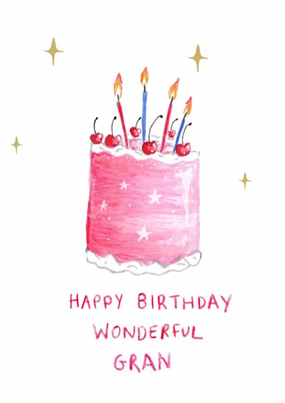 Classic Birthday Card - Wonderful Gran created by HCD Illustration