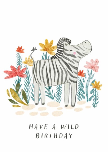 Cute Birthday Card - Zebra created by Nikita Jariwala