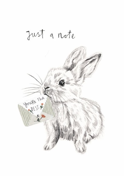Cute Thank You Card - Bunny Rabbit created by Halle-lula P