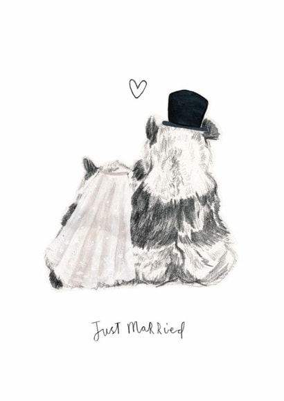 Cute Just married card for Newly weds created by Halle-lula P