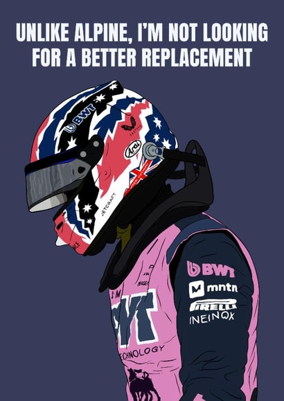 Jack Doohan Alpine F1 Tribute Card – Bold Motorsport Design with Iconic Quote created by DanAllen20