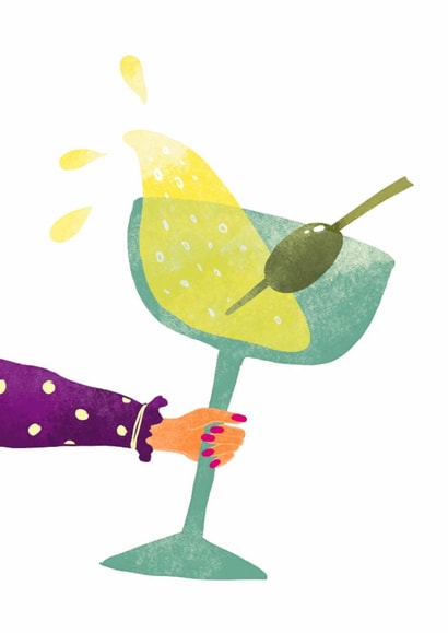 Classic Birthday Card - Martini created by Maria Myrkina