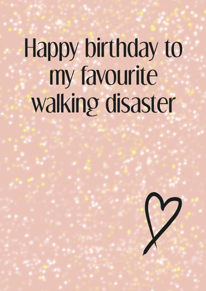 Funny, pretty, sparkly birthday card created by Illustrations by Sammy