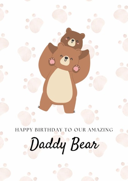 Cute happy birthday card for an amazing dad created by Emily James
