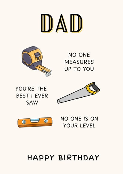 Funny DIY themed birthday card for an amazing DAD created by Emily James
