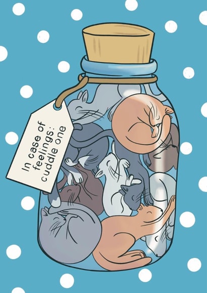 Emergency cats funny care card for thinking of you in difficult times created by Pixiecraft