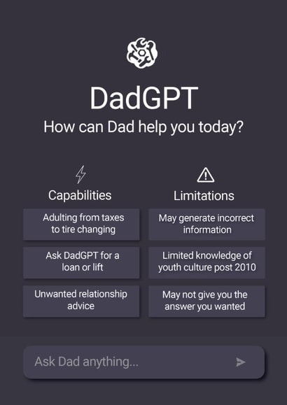 Funny Father's Day Card - ChatGPT - Dad Advice created by Pottsy Prints